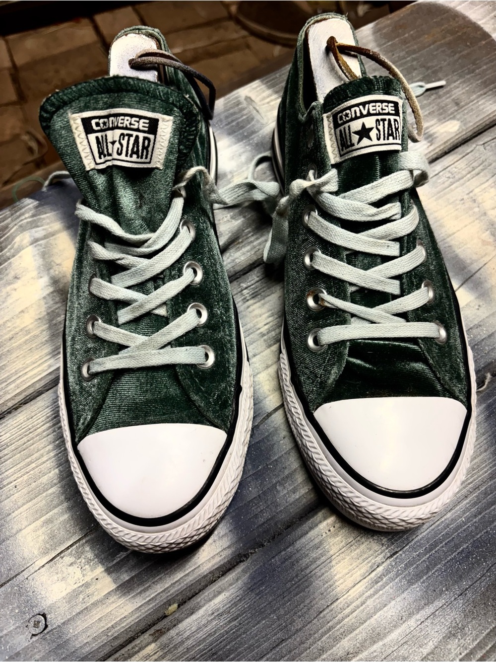Green Converse All Star sneakers #converse #classic womens 8